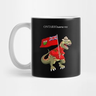 Clanosaurus Rex ONTARIOsaurus rex Ontario Canada Flag Tyrannosaurus Rex Mug